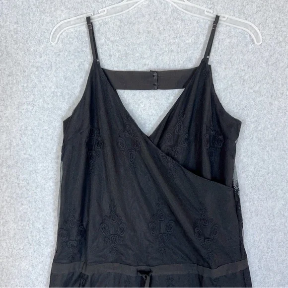 Chaser Romper Black Lace Size Small Spaghetti Straps Adjustable Cinch Waist NWT - Picture 3 of 16